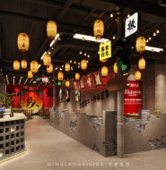 餐饮牛肉火锅店效果图